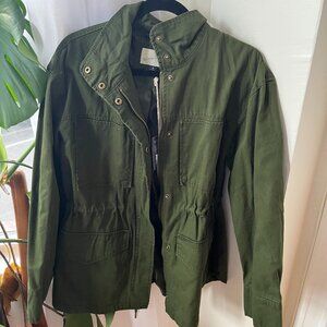 Universal Thread Utility Field Jacket Womens Medium Long Sleeve Green NWT